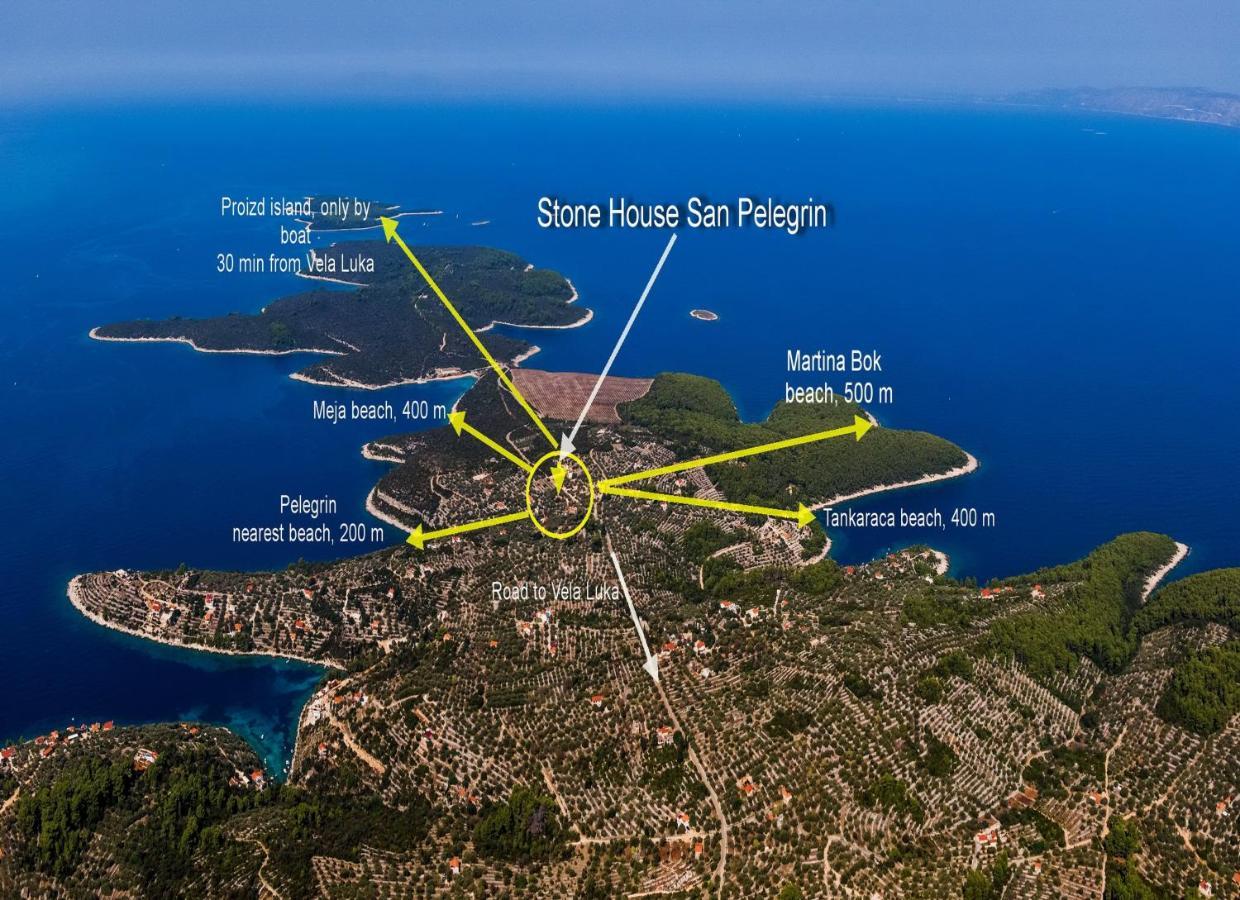 Stone House San Pelegrin Vela Luka Exterior foto